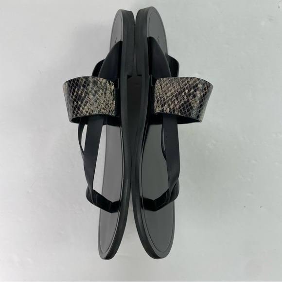 VINCE. Black Snakeskin Flip Flop Thong Sandals‎ - Picture 4 of 16